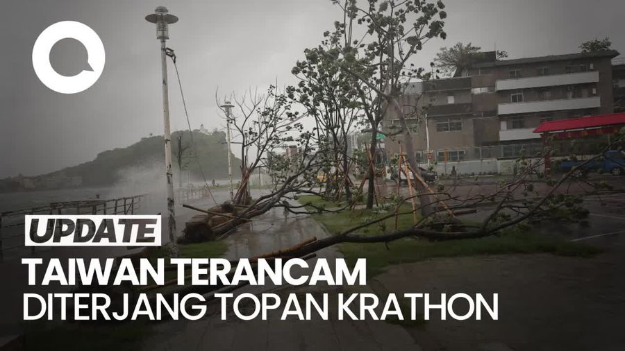 Video: Taiwan Tutup Sekolah-Pasar Keuangan Imbas Ancaman Topan Krathon