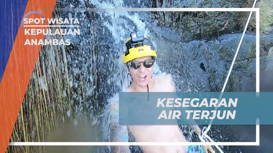 Menikmati Kesegaran Air Terjun Temburun di Tengah Petualangan Rappeling Kepulauan Anambas