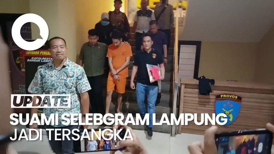 Video: Tampang Suami Selebgram Lampung yang KDRT Berbaju Oranye-Diborgol