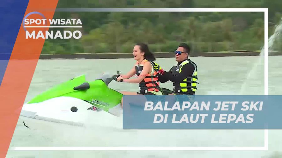 Balapan Seru Mengendarai Jetski di Laut Lepas Manado