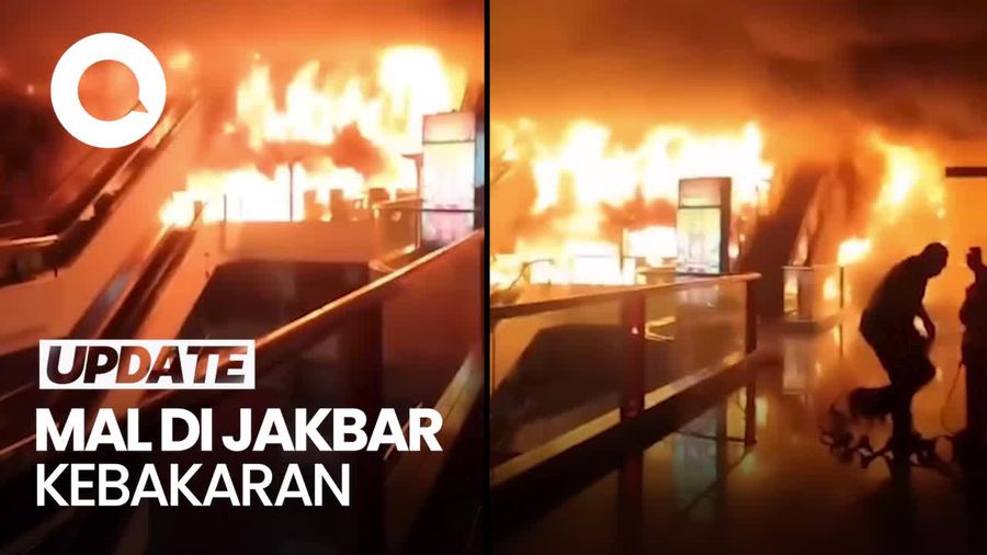 Video: Kebakaran Melanda Mal di Jakbar, Diduga Gegara Korsleting Listrik