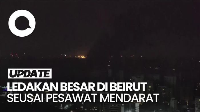 Video: Detik-detik Ledakan Besar di Beirut Terekam Setelah Pesawat Mendarat