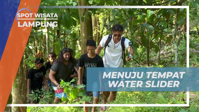 Menuju Air Terjun Menakjubkan dan Perosotan Alami di Kalianda, Lampung
