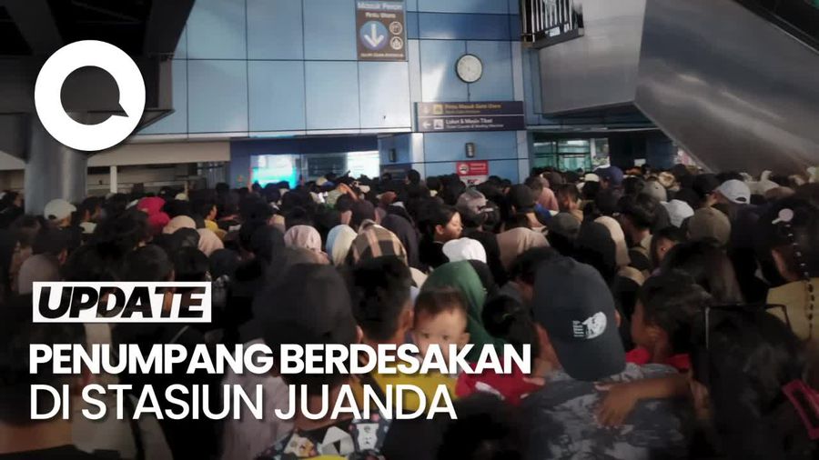 Video Kepadatan di Stasiun Juanda, Ada Penumpang Jatuh dan Terinjak