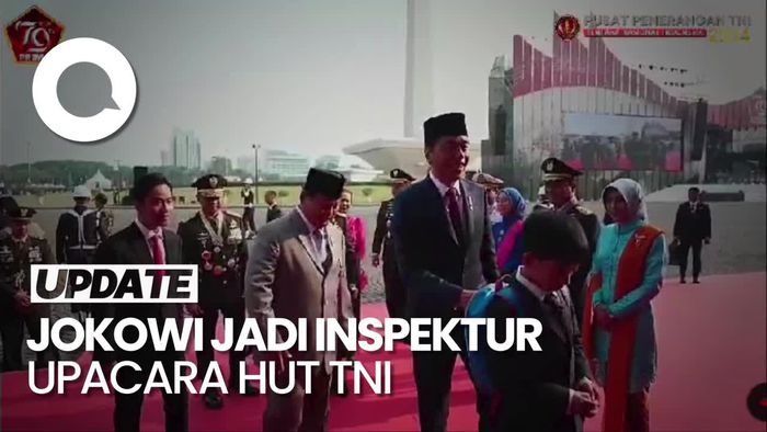 Video: Jokowi Tiba di Monas Bareng Jan Ethes, Jadi Inspektur Upacara HUT TNI