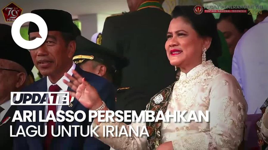  Video: Momen Iriana Jokowi Ikut Nyanyi saat Dipersembahkan Lagu Oleh Ari Lasso