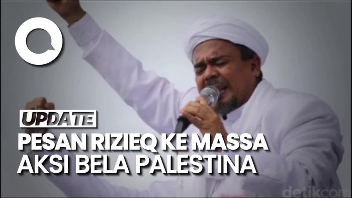 Video: Dari Madinah, Rizieq Beri Pesan ke Massa Aksi Bela Palestina