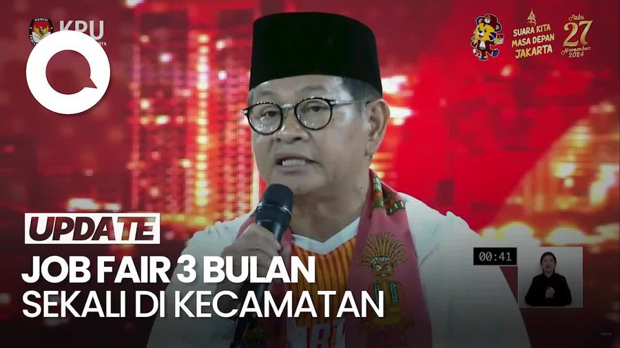 Video Pramono Bakal Gelar Job Fair 3 Bulan Sekali di Kecamatan