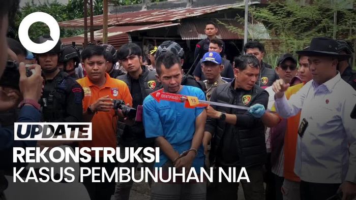 Video: Rekonstruksi Pembunuhan Nia Penjual Gorengan, 70 Adegan Diperagakan