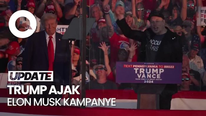 Video: Gaya Elon Musk Ikut Kampanye Bareng Trump di Pennsylvania