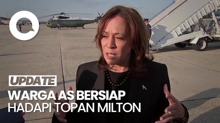 Video: Kamala Harris Minta Warga Florida Mengungsi Imbas Topan Milton