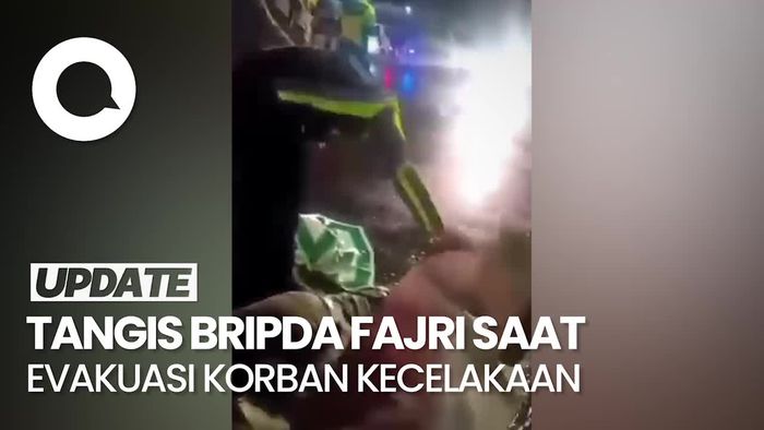 Video: Tangis Bripda Fajri Evakuasi Korban Kecelakaan, Ternyata Ayahnya Sendiri