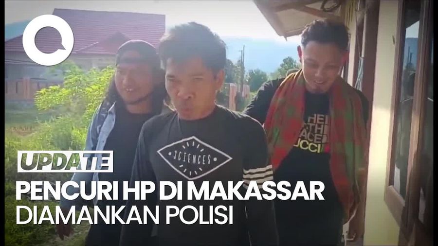 Video: Pencuri 7 HP Hasil Bobol Konter di Makassar Sudah Ditangkap
