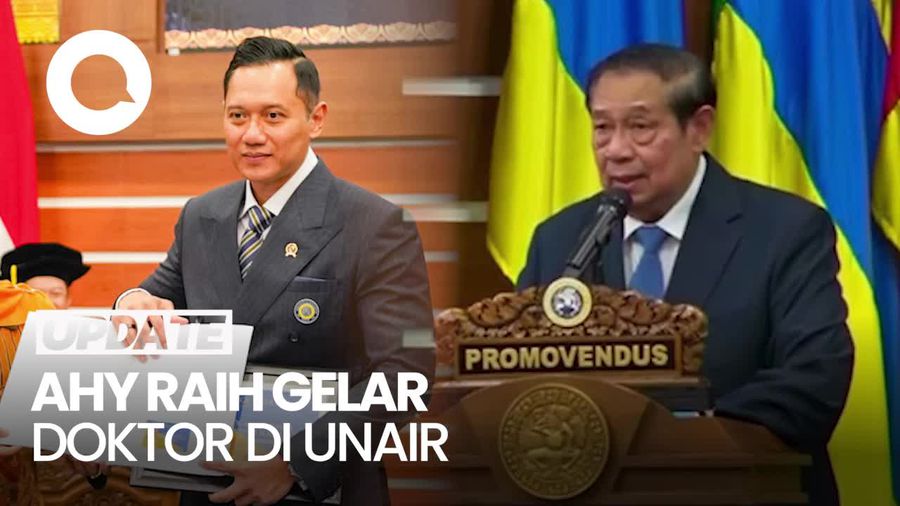 AHY Raih Gelar Doktor di Unair, SBY: Tak Ada Cawe-cawe Saya