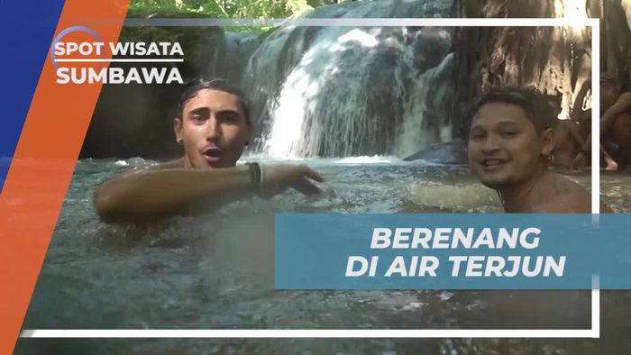Berenang Asyik di Air Terjun Diwu MbaI, Sumbawa