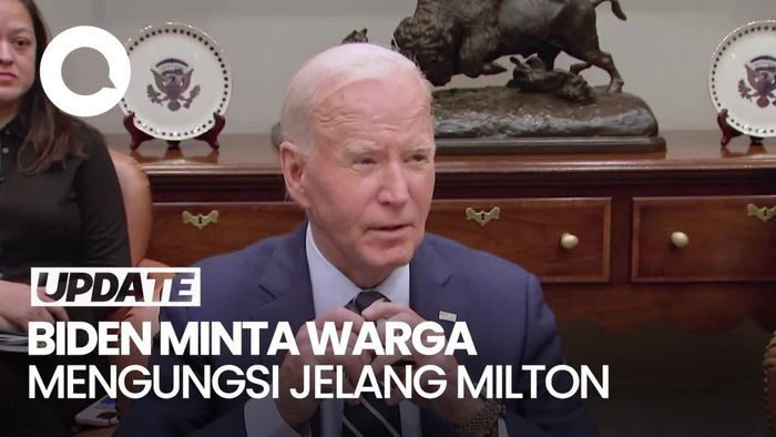 Video: Joe Biden Desak Warga Florida Mengungsi Jelang Badai Milton