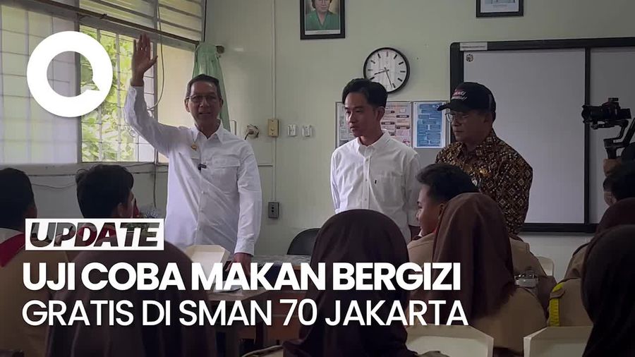 Video Gibran-Heru Budi Cek Uji Coba Makan Bergizi Gratis di SMAN 70 Jakarta