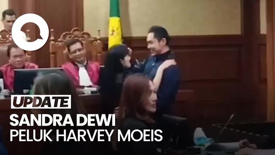 Video: Momen Sandra Dewi Peluk Harvey Moeis Seusai Sidang