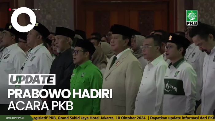 Video Prabowo Hadiri Acara Forum Legislator PKB, Disambut Cak Imin