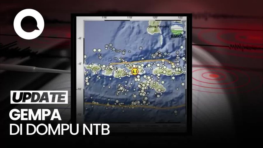 Video BMKG: Gempa M 4,1 Guncang Dompu NTB