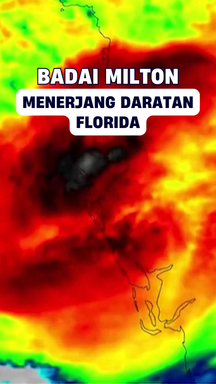 Video: Penampakan Badai Milton Citra Satelit