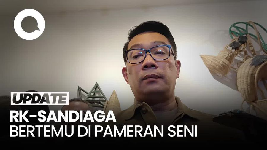 Video RK Bertemu Sandiaga saat Pameran Seni Bahas soal Pariwisata