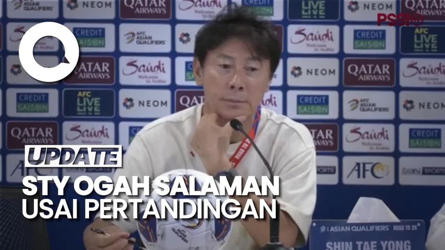 Video Viral Shin Tae-yong Ogah Salaman Saat Jumpa Pers