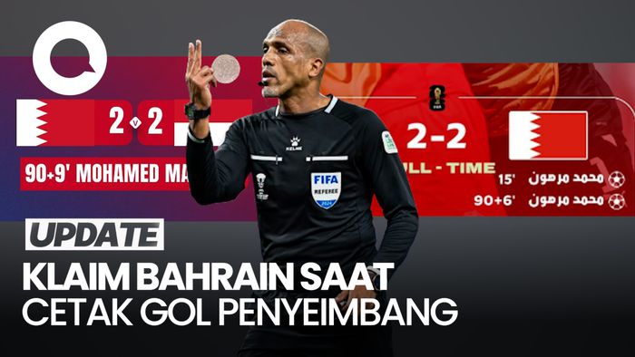 Video: Pede Banget! Bahrain Klaim Cetak Gol di Menit 90+6