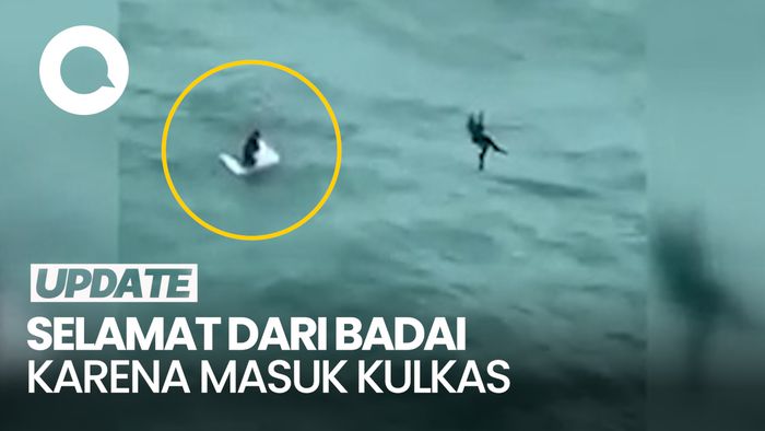 Video: Pria Ini Mengapung di Lautan Naik Kulkas Gegara Badai Milton