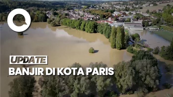 Video dari Udara: Banjir Merendam Permukiman di Timur Kota Paris