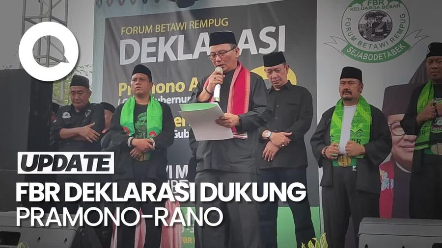Video FBR Dukung Pramono-Rano, Tolak Netral di Pilgub Jakarta