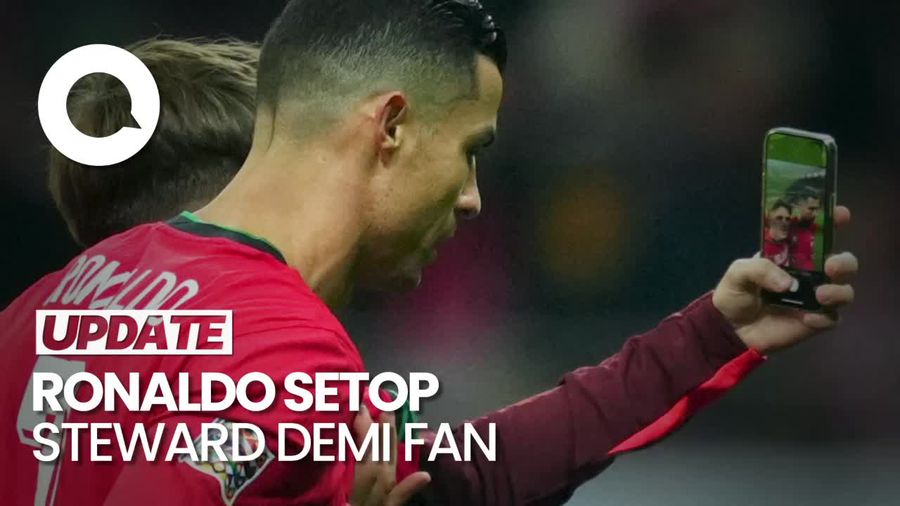 Video Momen Ronaldo Setop Steward Agar Fan Bisa Swafoto