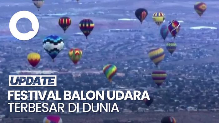 Video: Warna-warni Ratusan Balon Udara di Langit New Mexico 