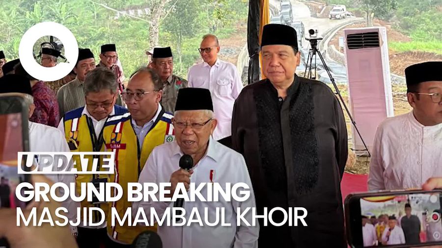 Video: Wapres dan CT Hadiri Ground Breaking Masjid Mambaul Khoir Pesantren Darul Al-Amin