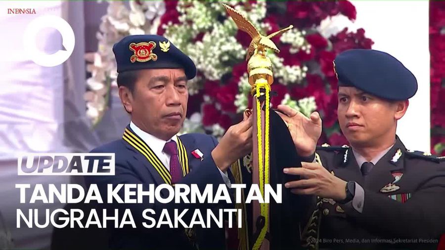 Video Jokowi Beri Tanda Kehormatan Nugraha Sakanti ke 7 Satker Polri