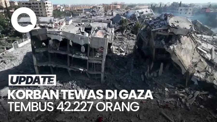 Video: Korban Tewas di Gaza Terus Bertambah, Tembus 42.227 Orang