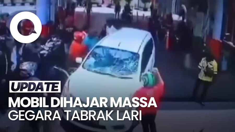 Video: Momen Warga Hajar Mobil Livina Pelaku Tabrak Lari di Solo 