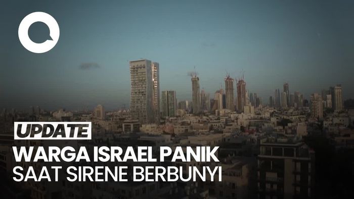 Video: Sirene Berbunyi di Tel Aviv, Warga Israel Panik Berhamburan