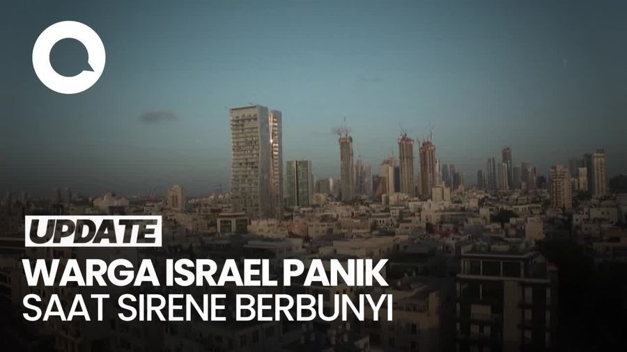 Video: Sirene Berbunyi di Tel Aviv, Warga Israel Panik Berhamburan