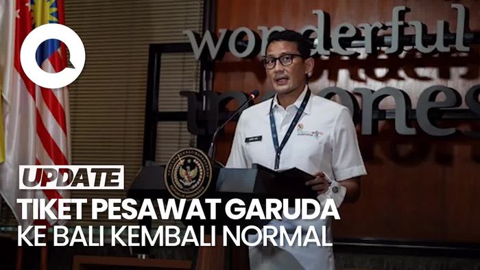 Video: Sandi Klaim Tiket Maskapai Garuda Menuju Bali Sudah Turun 45%