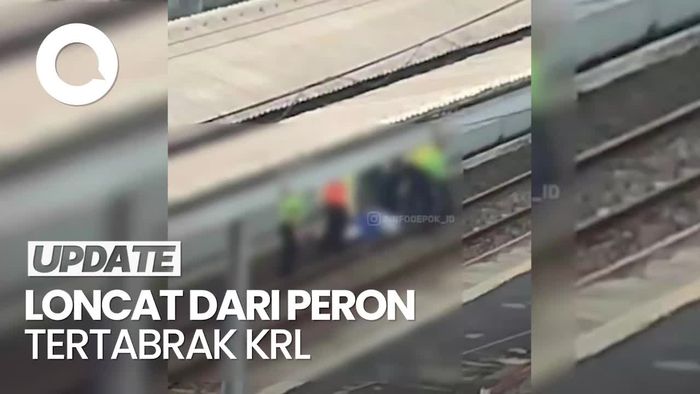 Video Sederet Fakta Wanita Loncat dari Peron Lalu Tertabrak KRL di Depok