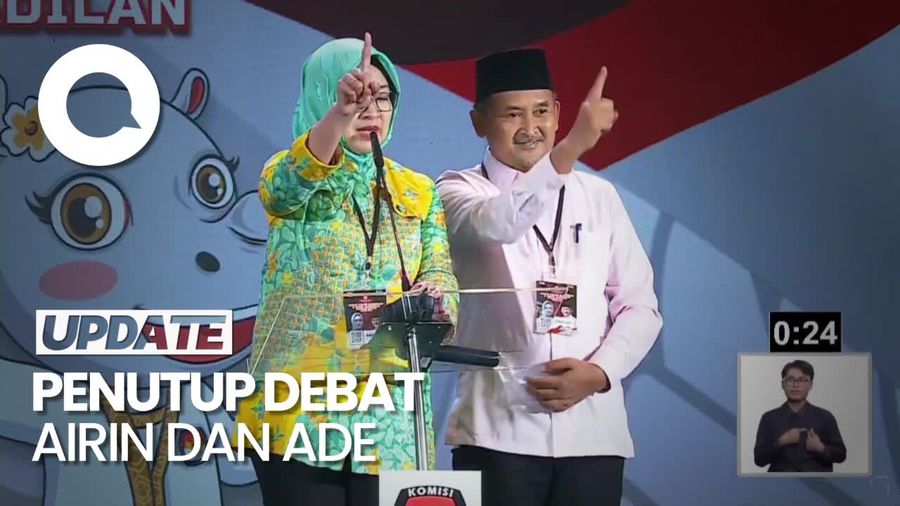 Video: Kata-kata Penutup Airin-Ade Seusai Debat Perdana Pilgub Banten