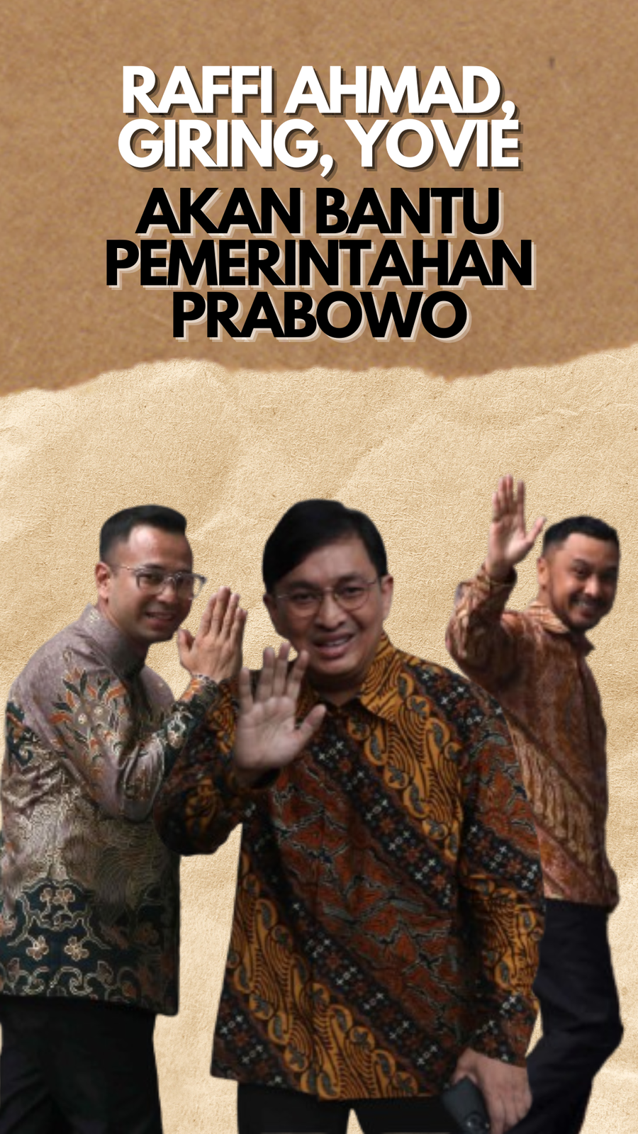 Video Raffi Ahmad, Giring, dan Yovie Akan Bantu Pemerintahan Prabowo di Bidang Ini