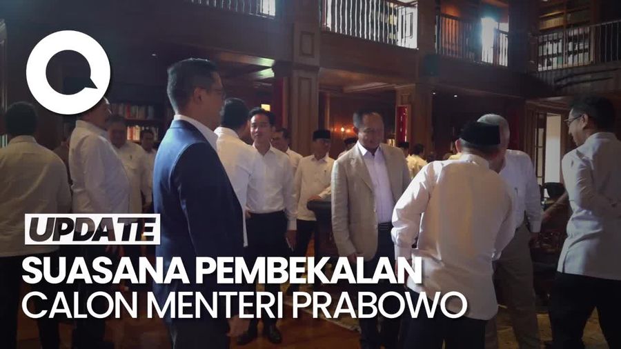 Video Para Calon Menteri Berkemeja Putih Saat Pembekalan di Hambalang