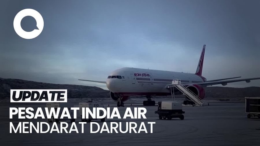 Video Pesawat Air India Tujuan AS Mendarat Darurat Gegara Teror Ancaman Bom