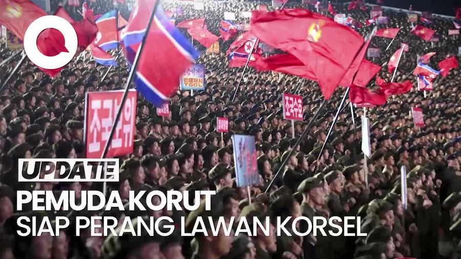 Video 1,4 Juta Pemuda Korut Gabung Militer, Siap Perang Lawan Korsel