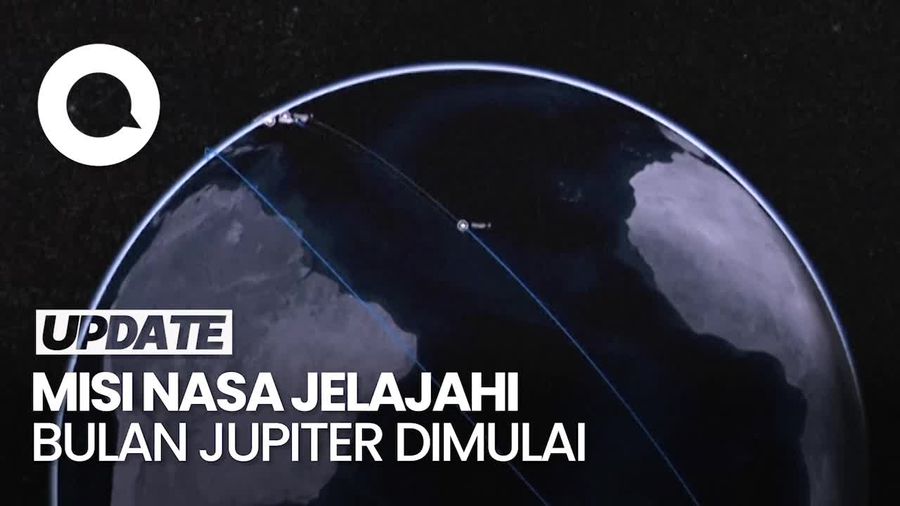 Video Detik-detik Pesawat NASA Europa Clipper Meluncur Jelajahi Bulan Jupiter
