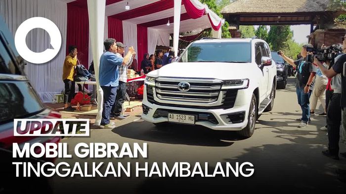 Video: Giliran Mobil Gibran Tinggalkan Hambalang saat Pembekalan Calon Wamen