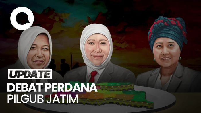 Video Kedatangan Paslon Pilgub Jatim Jelang Debat Perdana