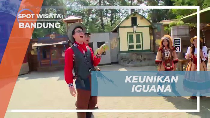 Bermain dengan Iguana di Farm House Lembang, Bandung